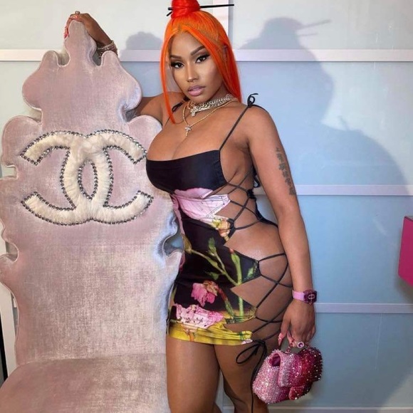 SIDE TIE STRETCH MINI AS SEEN IN NICKI MINAJ - Picture 2 of 2